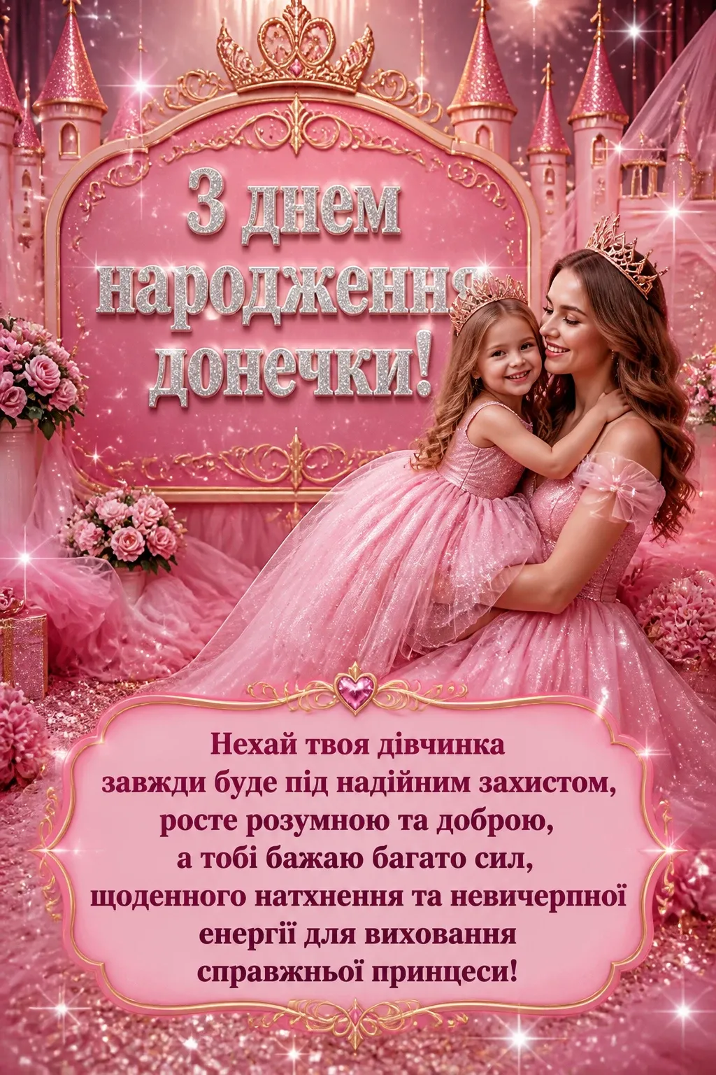 привітання мамі з днем народження донечки
