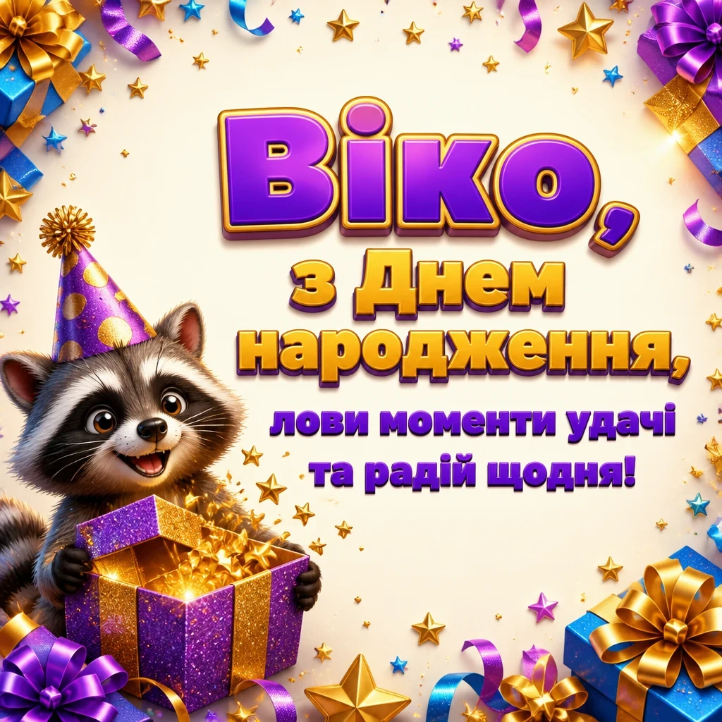 з днем народження віка