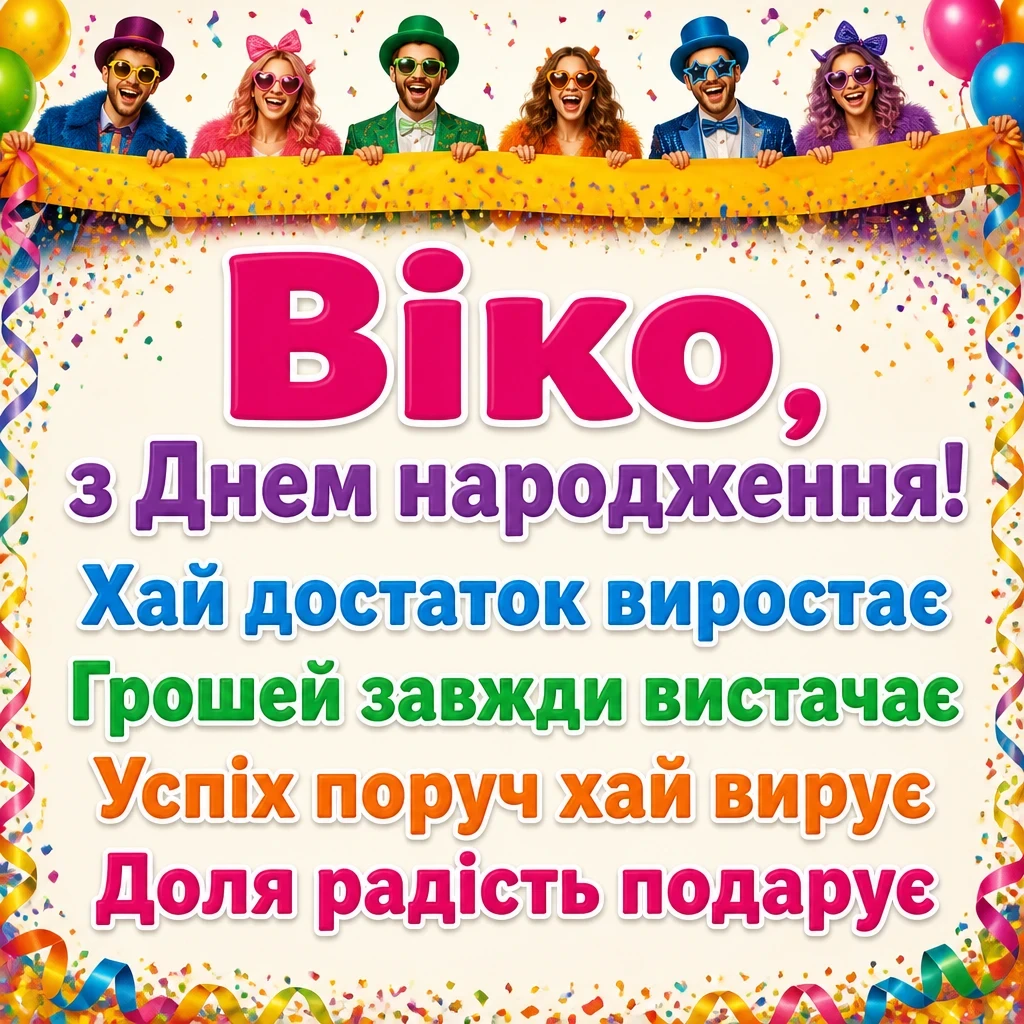 з днем народження віка