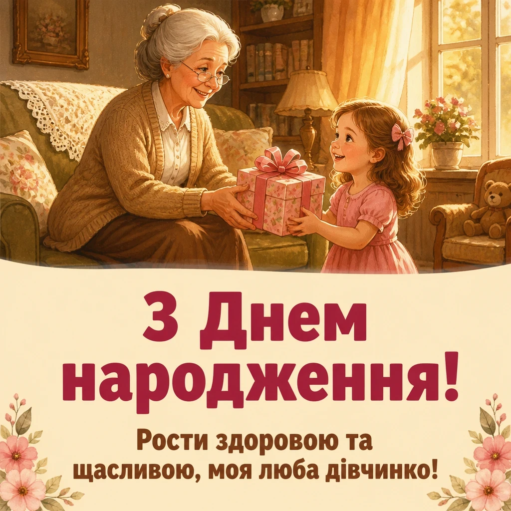 привітання з днем народження внучки від бабусі