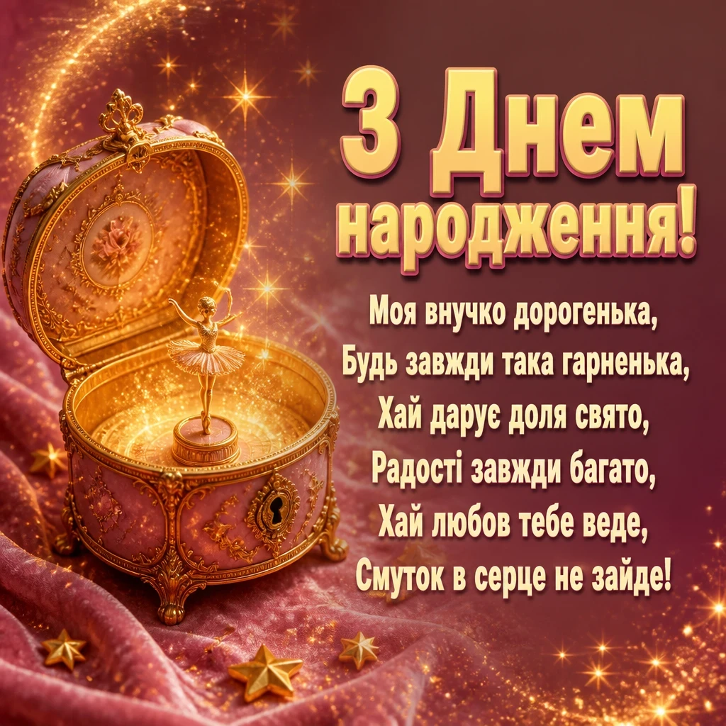 привітання з днем народження внучки від бабусі