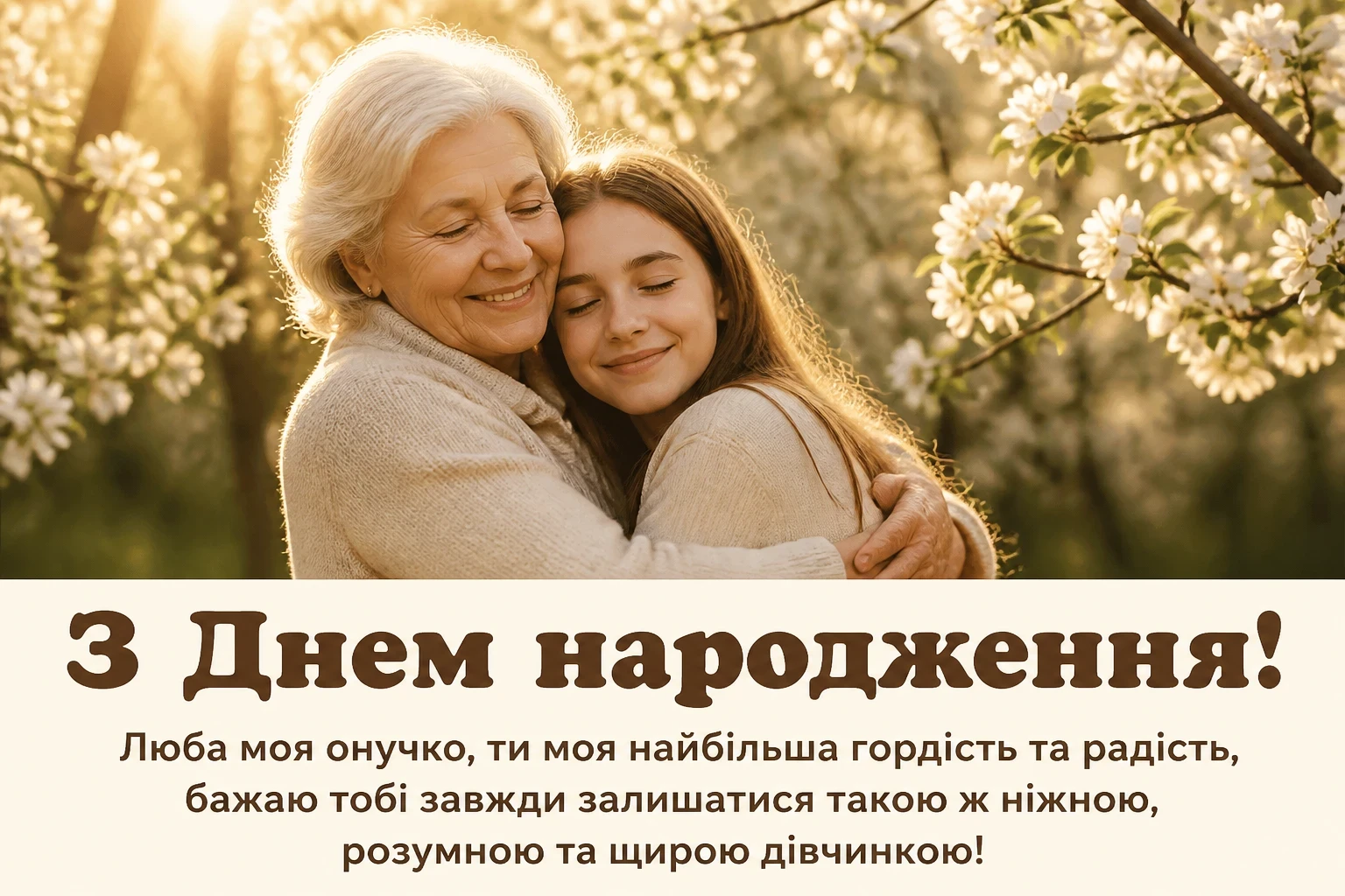 привітання з днем народження внучки від бабусі