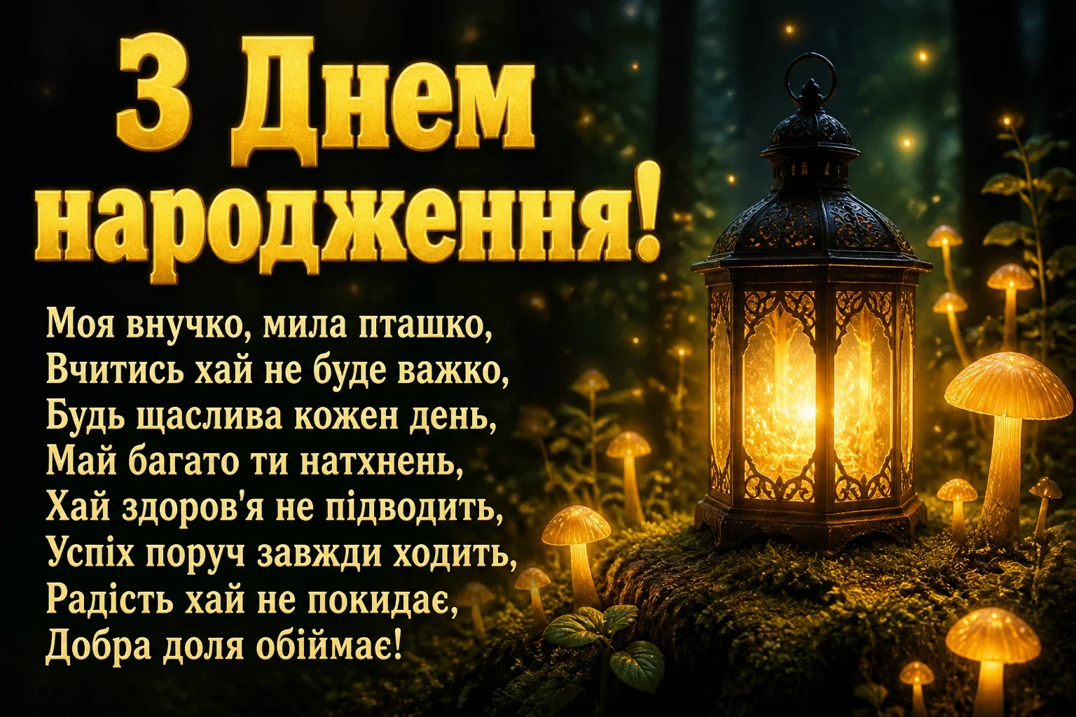 привітання з днем народження внучки від бабусі