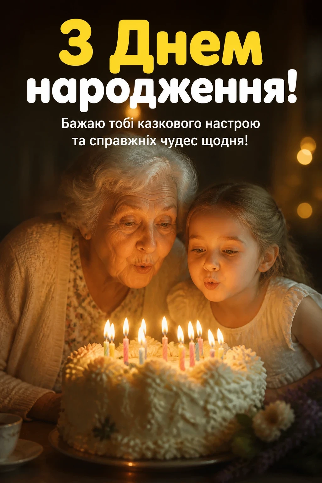 привітання з днем народження внучки від бабусі