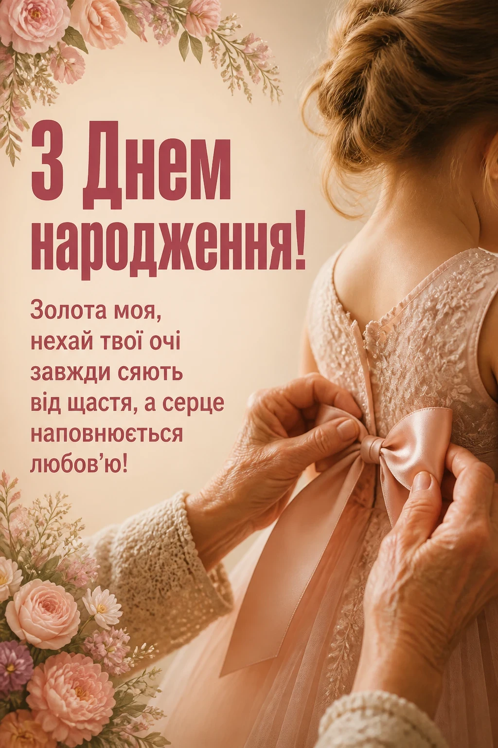 привітання з днем народження внучки від бабусі