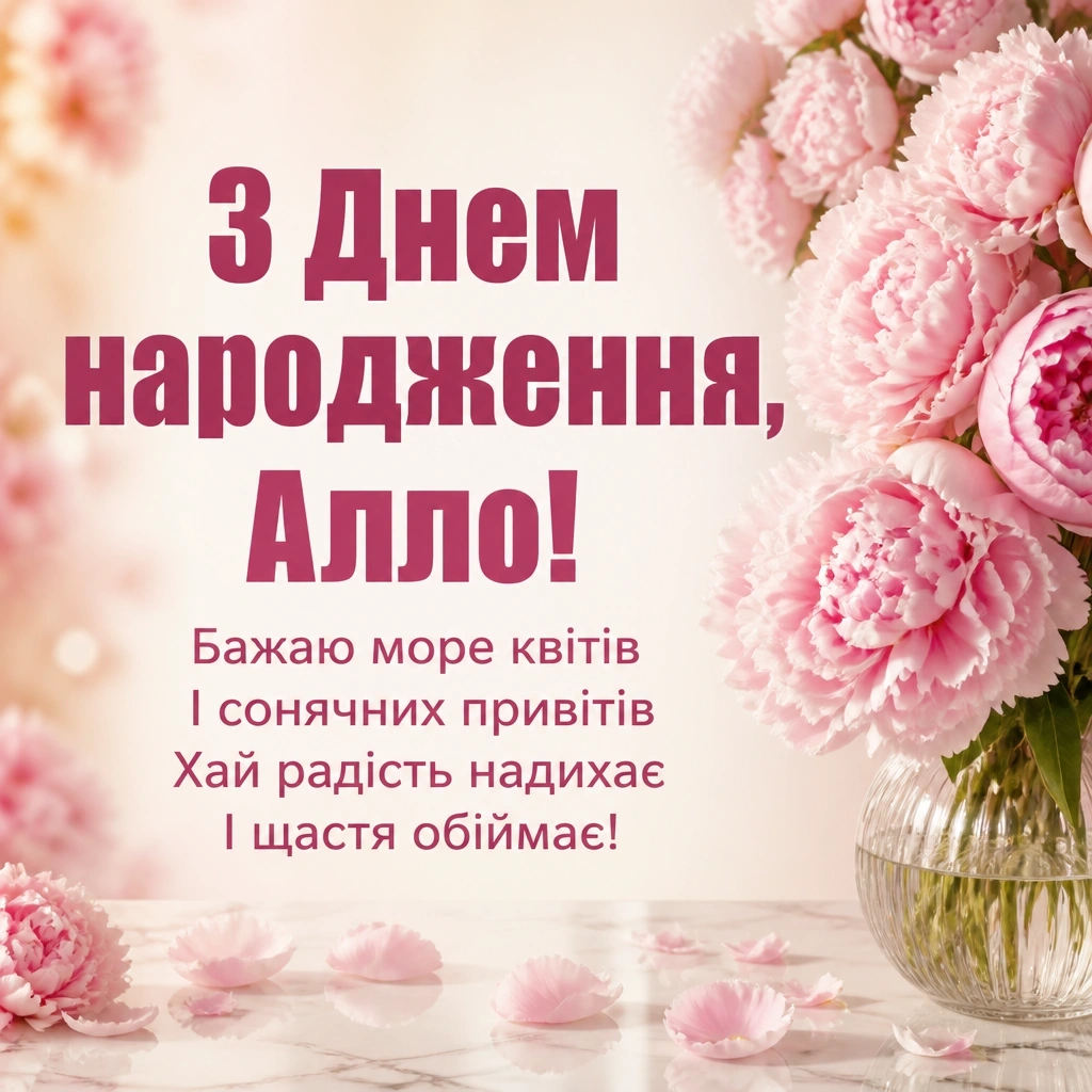 з днем народження алла