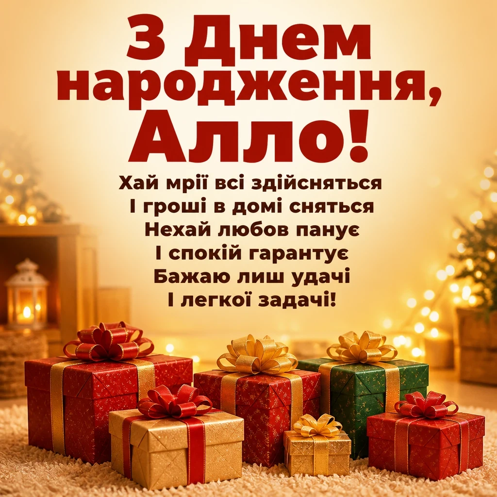 з днем народження алла