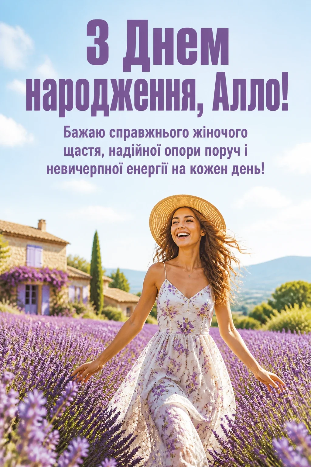 з днем народження алла