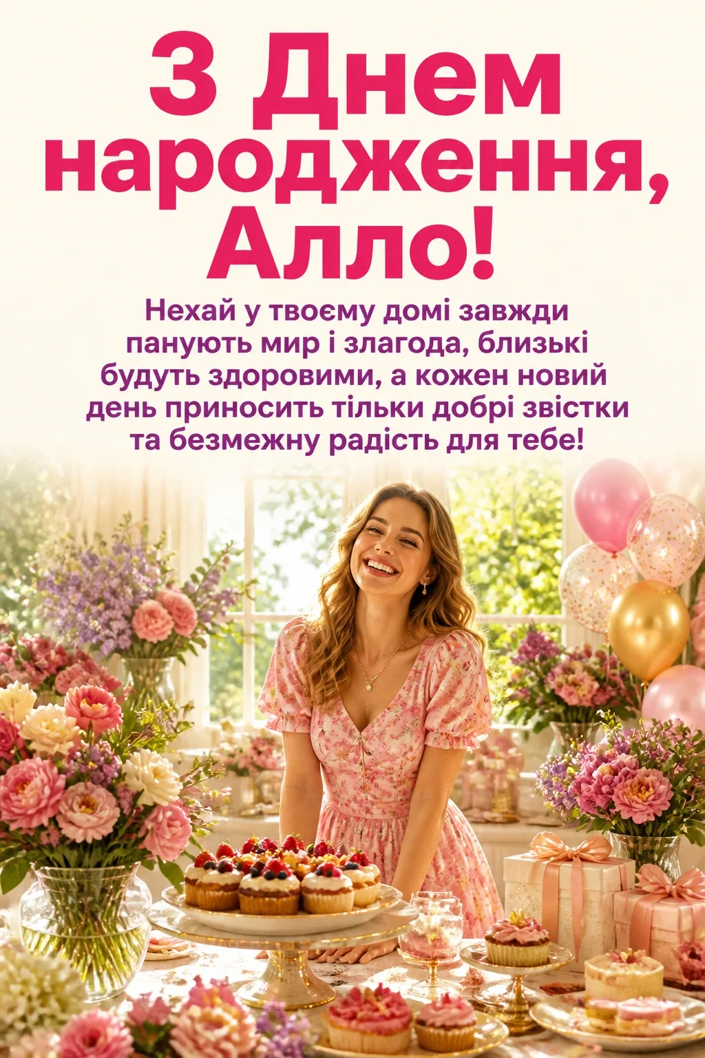 з днем народження алла
