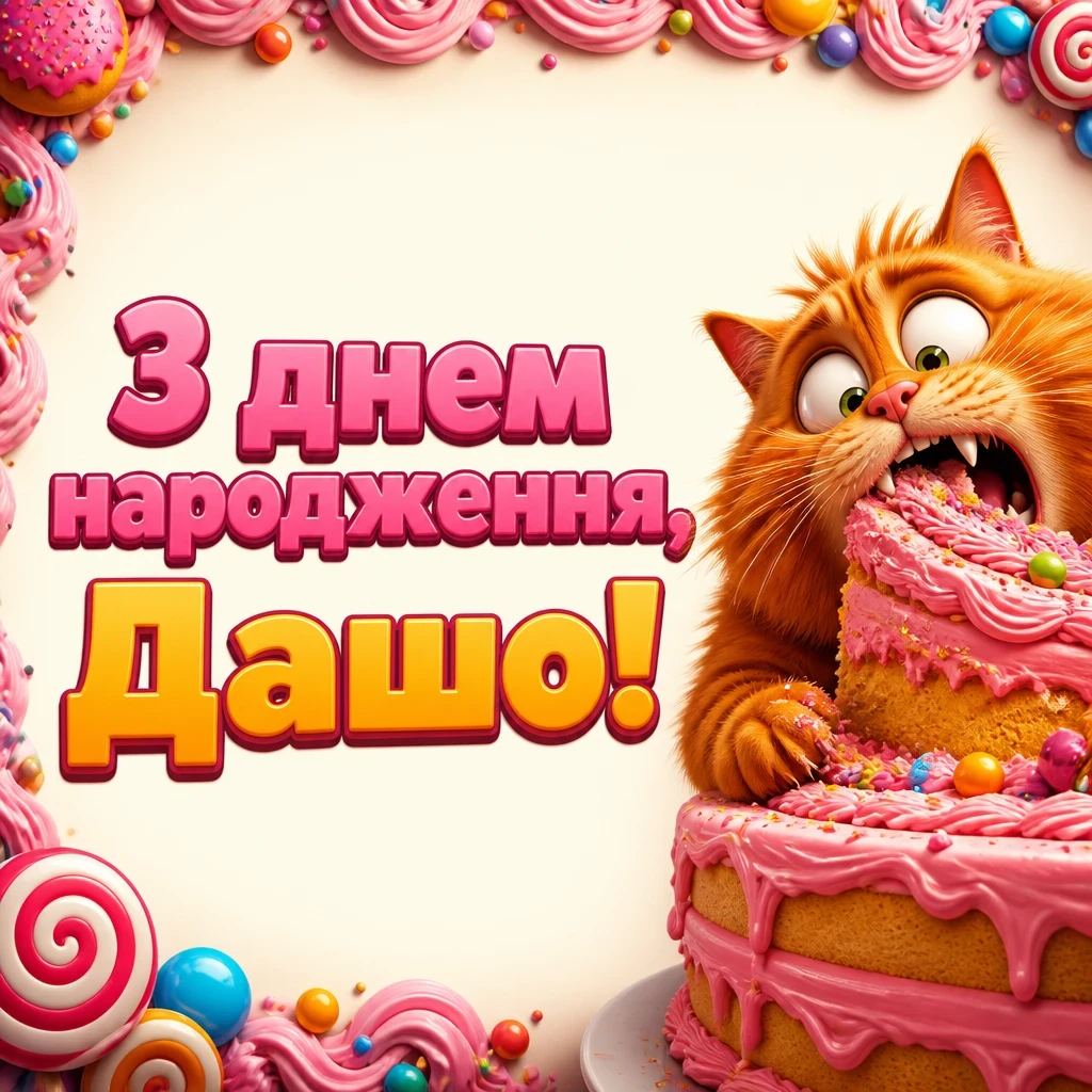 з днем народження даша