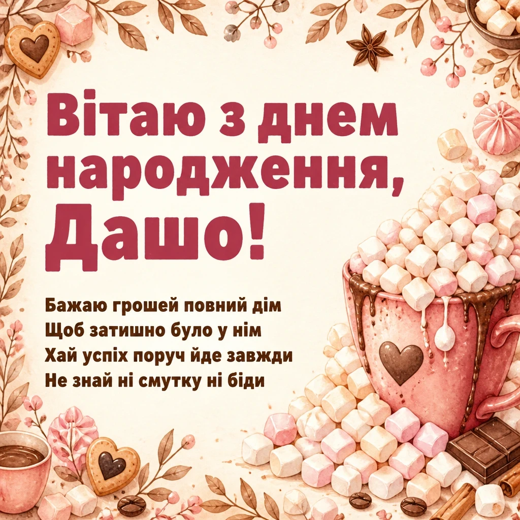 з днем народження даша