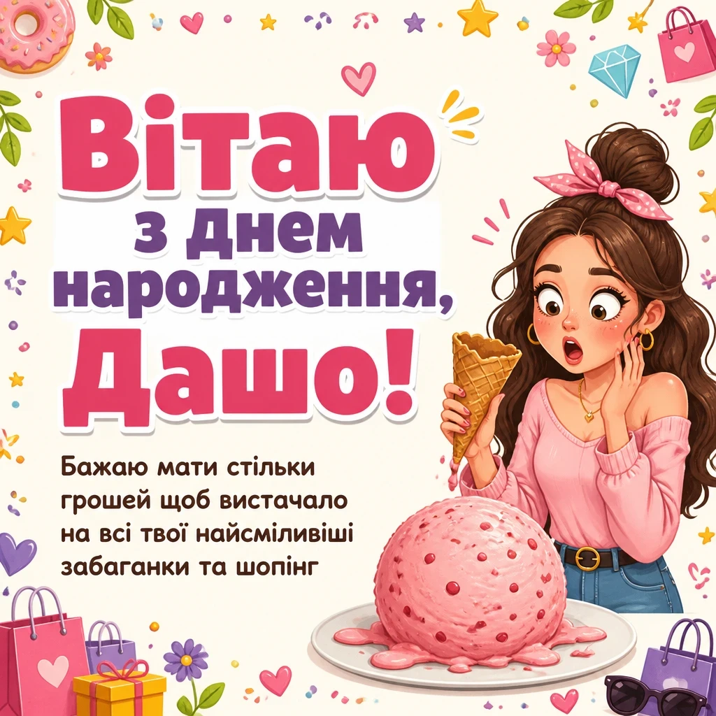 з днем народження даша