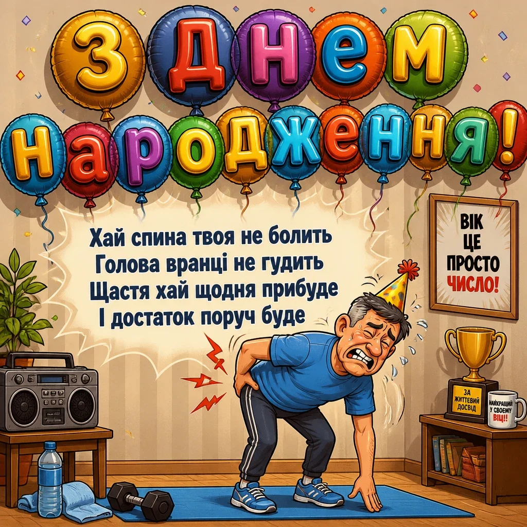 привітання з днем народження смішні
