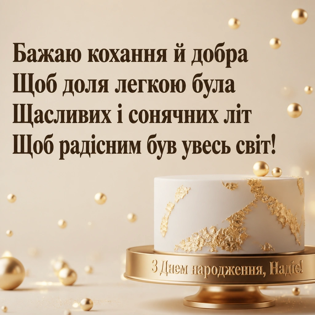 з днем народження надія