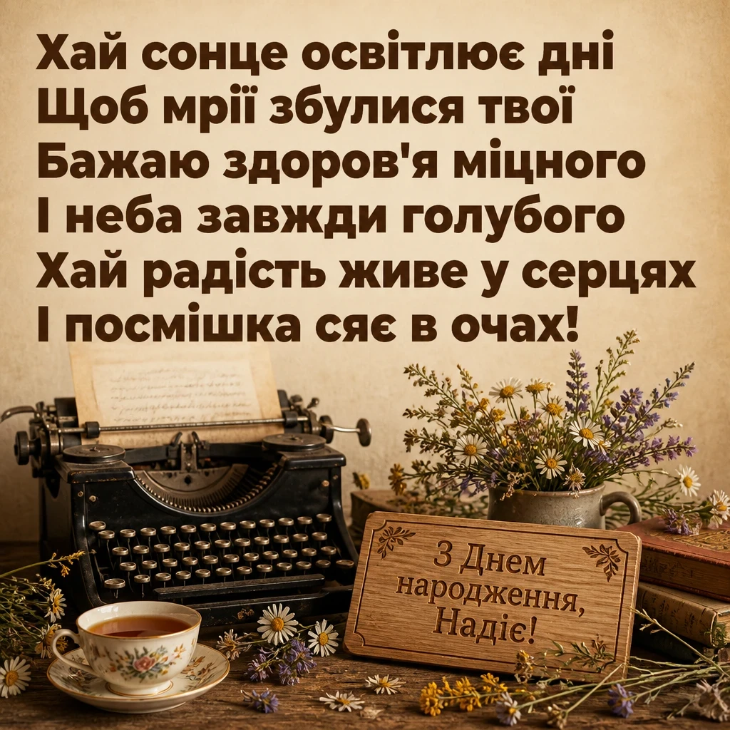з днем народження надія