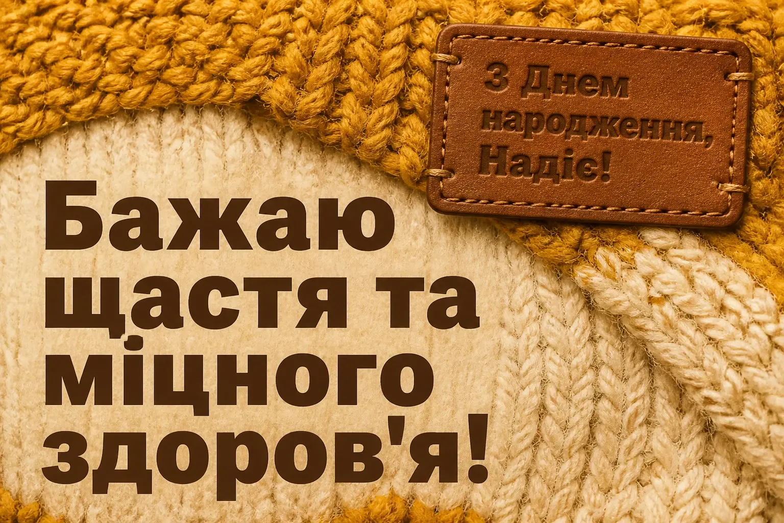 з днем народження надія