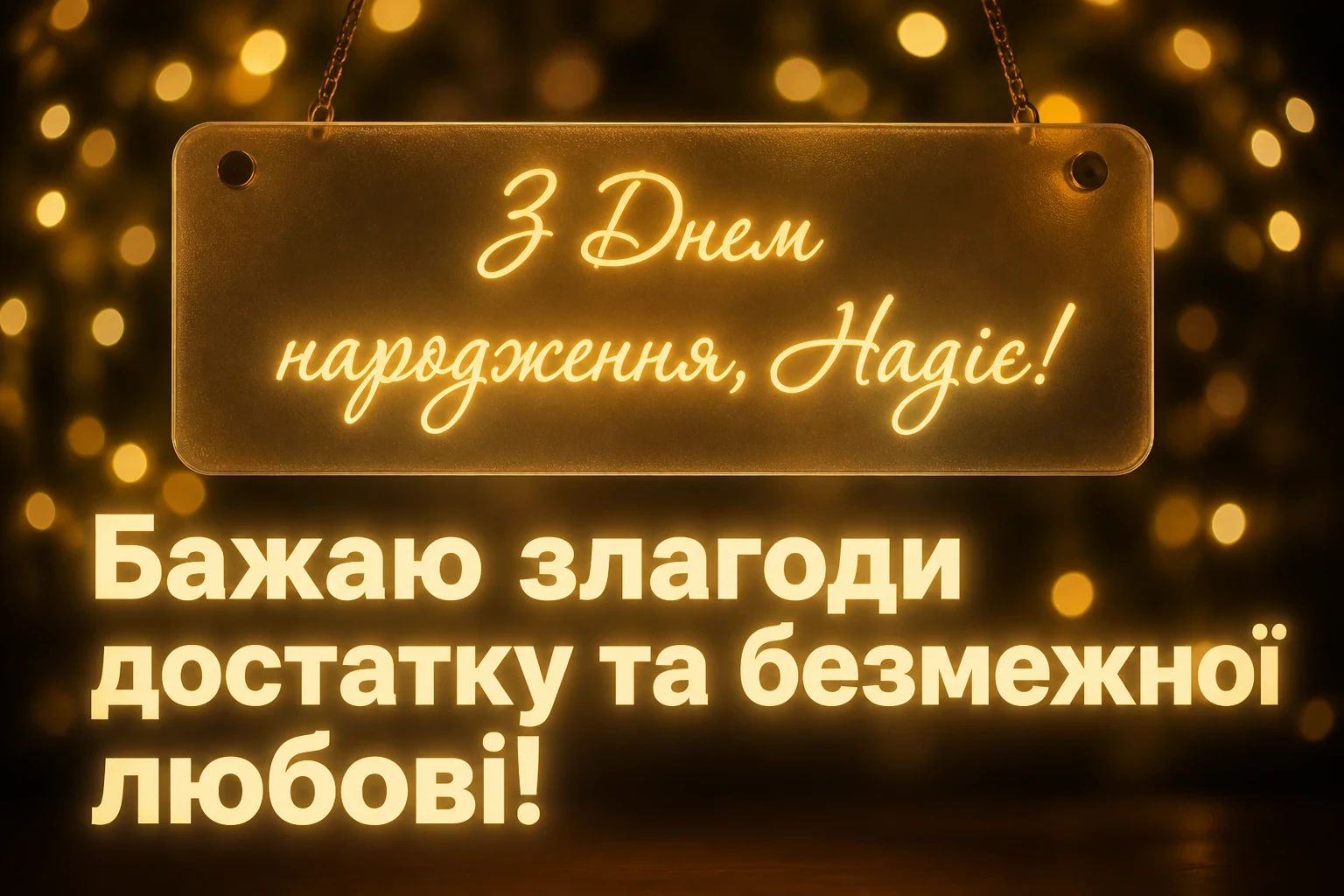 з днем народження надія