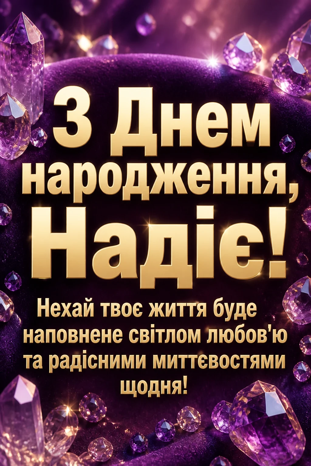 з днем народження надія