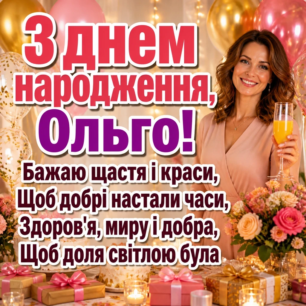 з днем народження ольга з днем народження ольга