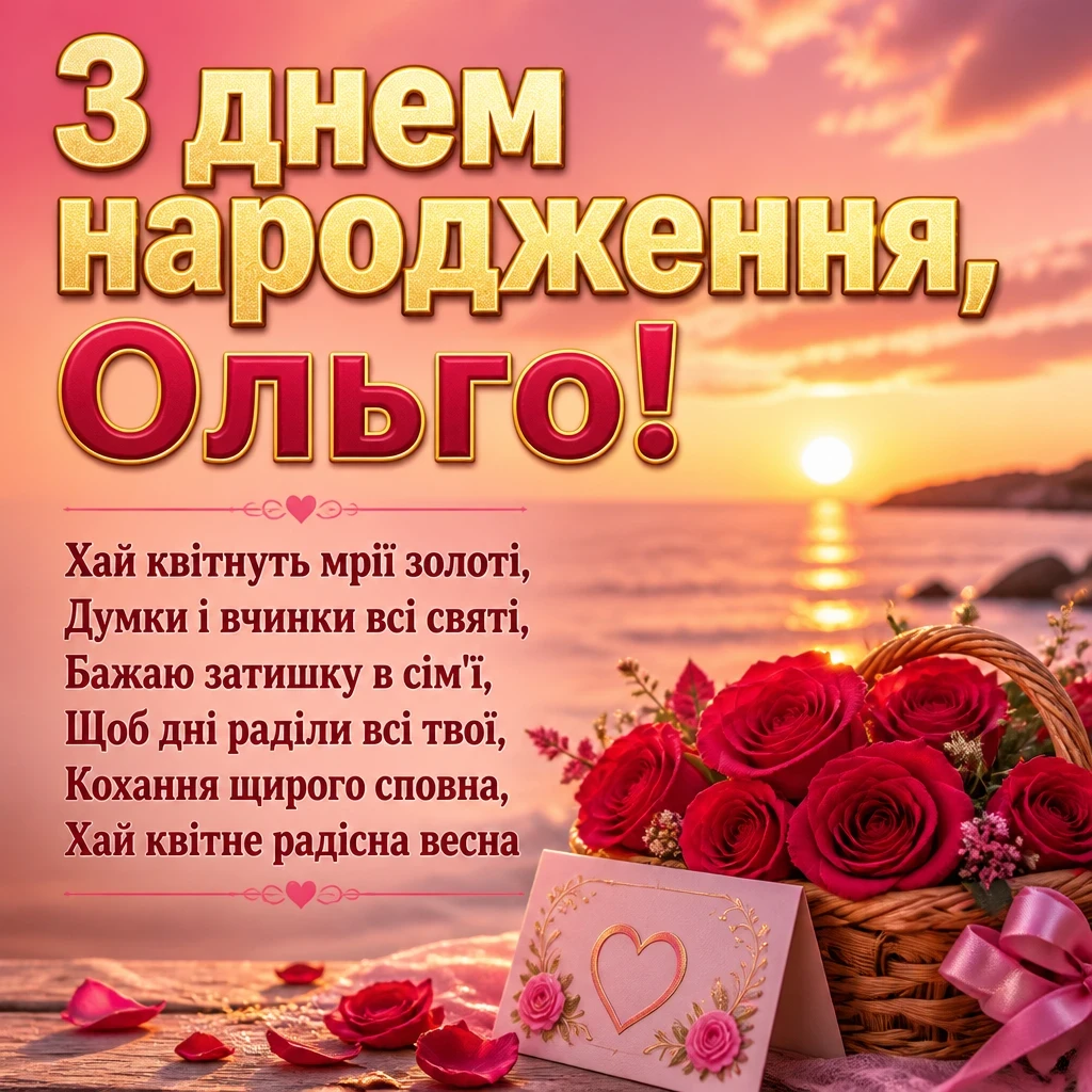 з днем народження ольга з днем народження ольга