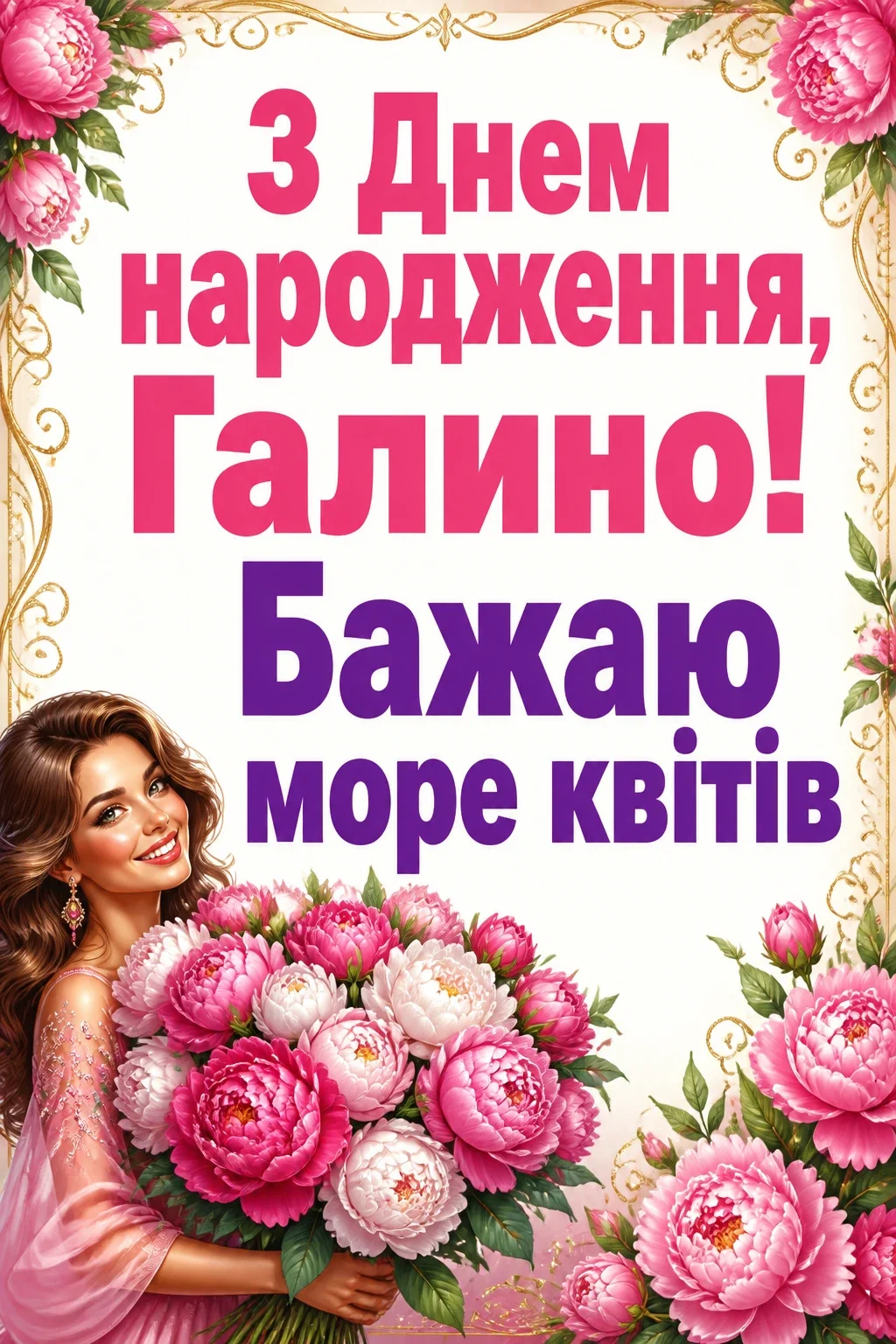 з днем народження галина з днем народження галина
