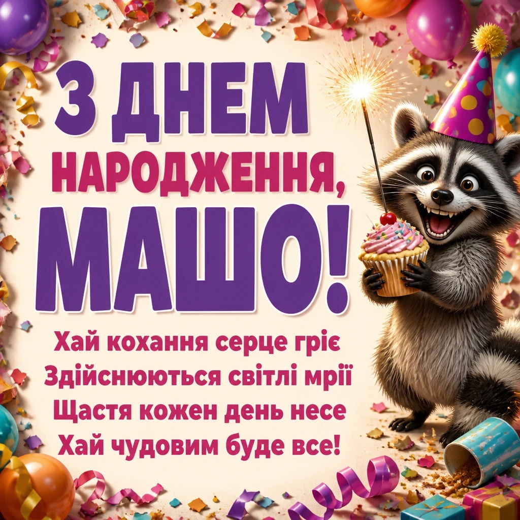 з днем народження маша