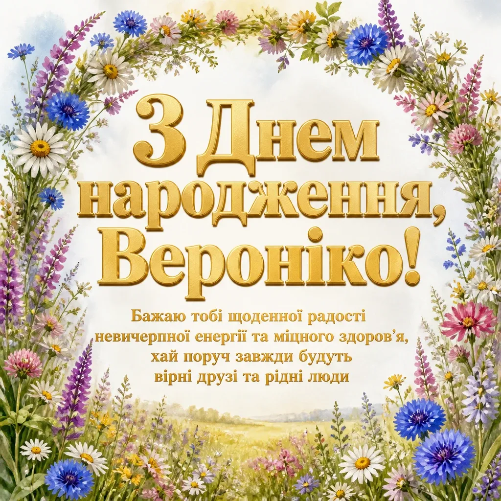з днем народження вероніка