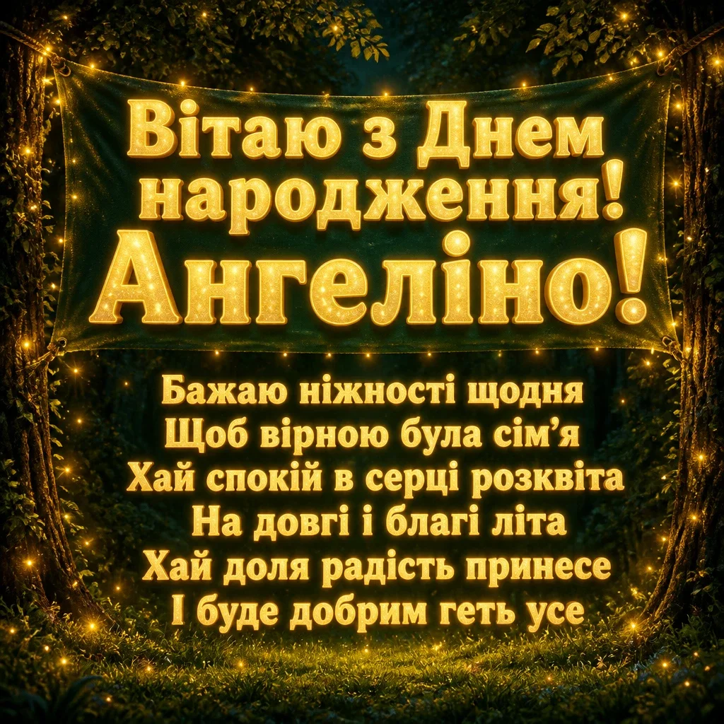 з днем народження ангеліна