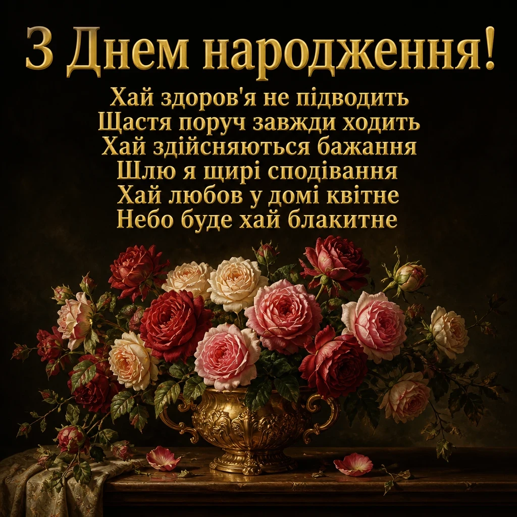 красиве привітання з днем народження жінці